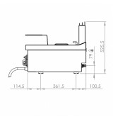 Freidora a Gas Profesional 8 Litros HR Fainca FDG8L600S Serie 600