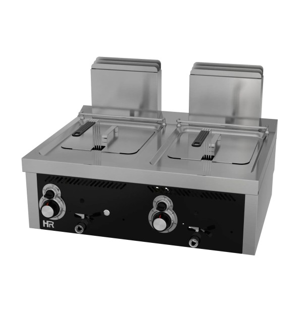 Freidora a Gas Profesional Doble 2x8 Litros HR Fainca FDG8L8L600S Serie 600