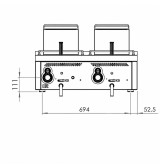 Freidora a Gas Profesional Doble 2x8 Litros HR Fainca FDG8L8L600S Serie 600