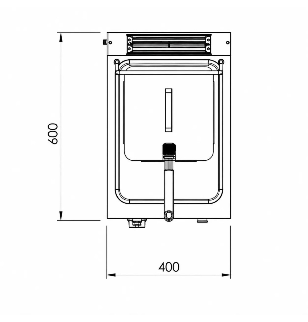 Freidora a Gas Profesional 8 Litros con Mueble HR Fainca FDG8L600E Serie 600