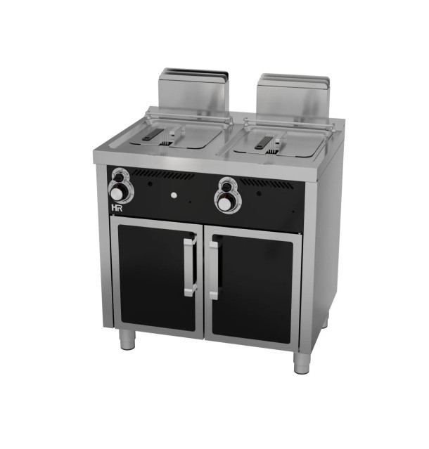 Freidora a Gas Profesional Doble 2x8 Litros con Mueble HR Fainca FDG8L8L600E Serie 600