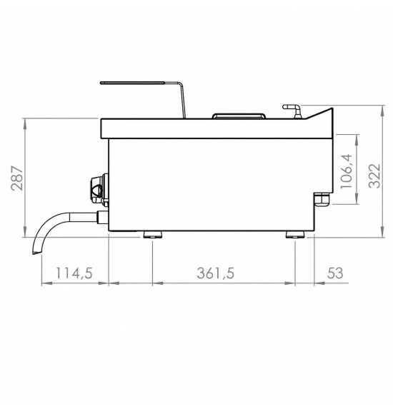 Freidora Eléctrica Profesional 10 Litros HR Fainca FD10L6M600S Serie 600