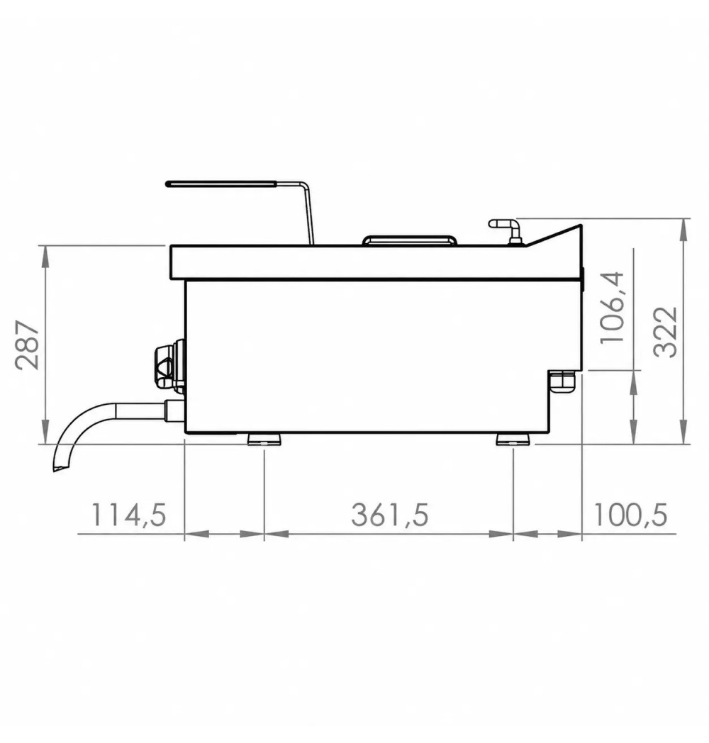 Freidora Eléctrica Profesional Doble 2x10 Litros HR Fainca FD10L10L6M600S Serie 600