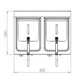 Freidora Eléctrica Profesional Doble 2x10 Litros HR Fainca FD10L10L6M600S Serie 600