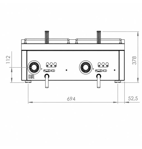 Freidora Eléctrica Profesional Doble 2x10 Litros HR Fainca FD10L10L6M600S Serie 600