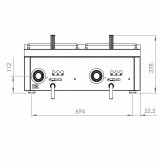 Freidora Eléctrica Profesional Doble 2x10 Litros HR Fainca FD10L10L6M600S Serie 600