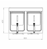 Freidora Eléctrica Profesional Doble 2x10 Litros con Mueble HR Fainca FD10L10L6M600E Serie 600