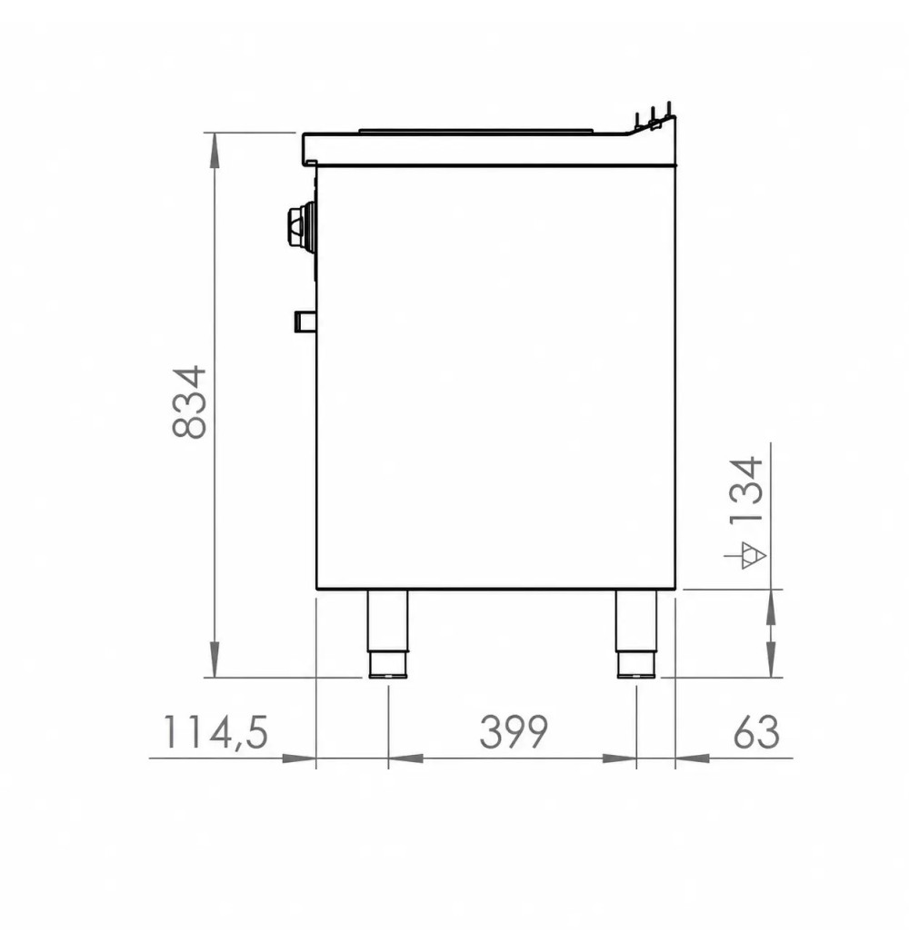 Cocina Eléctrica Profesional 4 Placas con Horno HR Fainca CE4P600H