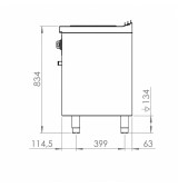 Cocina Eléctrica Profesional 4 Placas con Horno HR Fainca CE4P600H