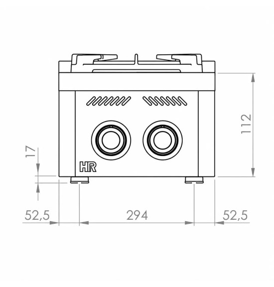 Cocina a Gas 2 Fuegos HR Fainca C2F750S Serie 750