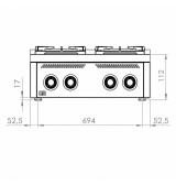 Cocina a Gas 4 Fuegos HR Fainca C4F750S Serie 750
