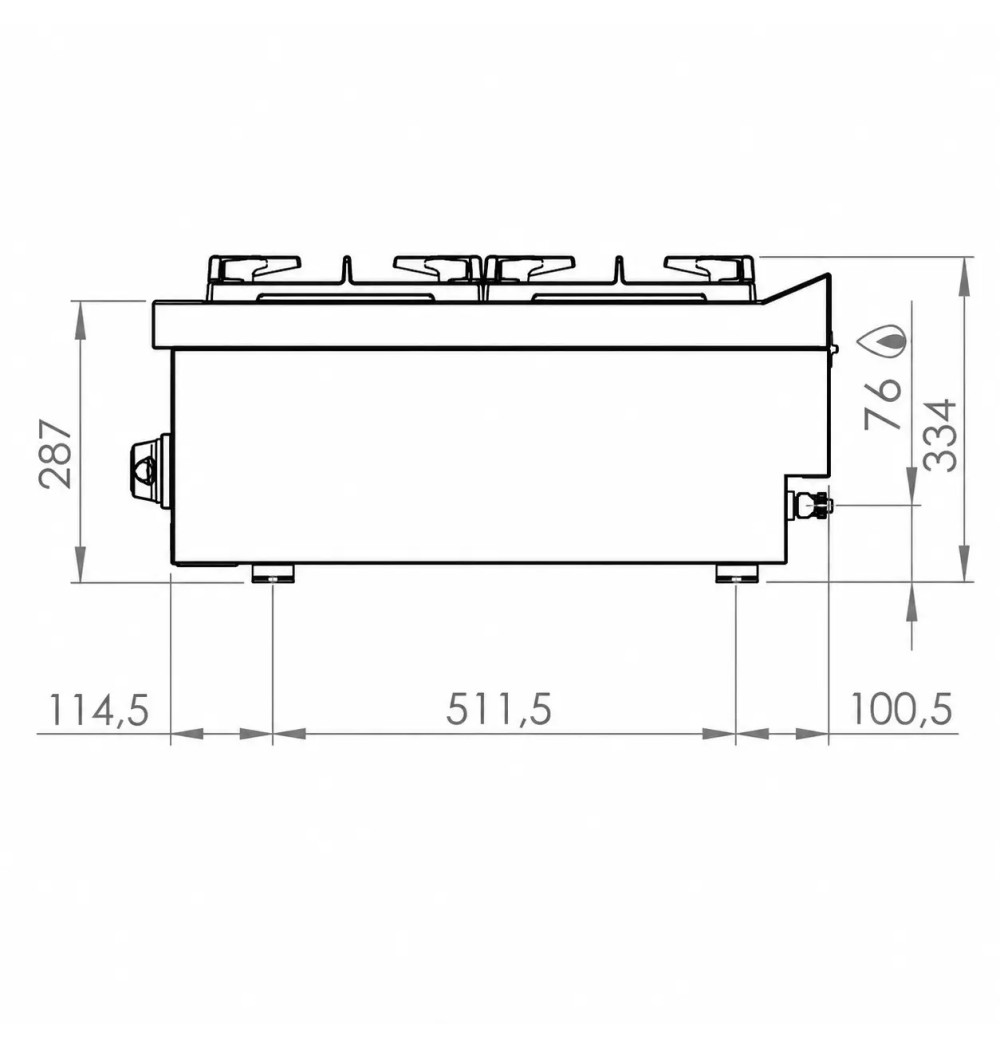 Cocina a Gas 6 Fuegos HR Fainca C6F750S Serie 750