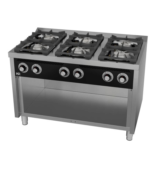 Cocina a Gas 6 Fuegos con Mueble HR Fainca C6F750E Serie 750