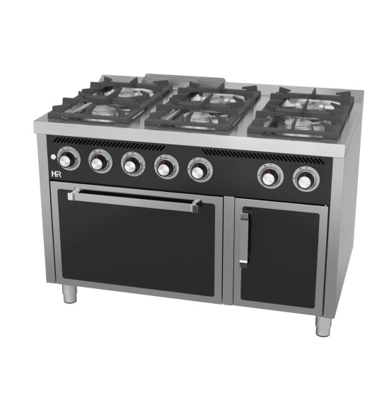 Cocina a Gas 6 Fuegos con Horno HR Fainca C6F750H Serie 750