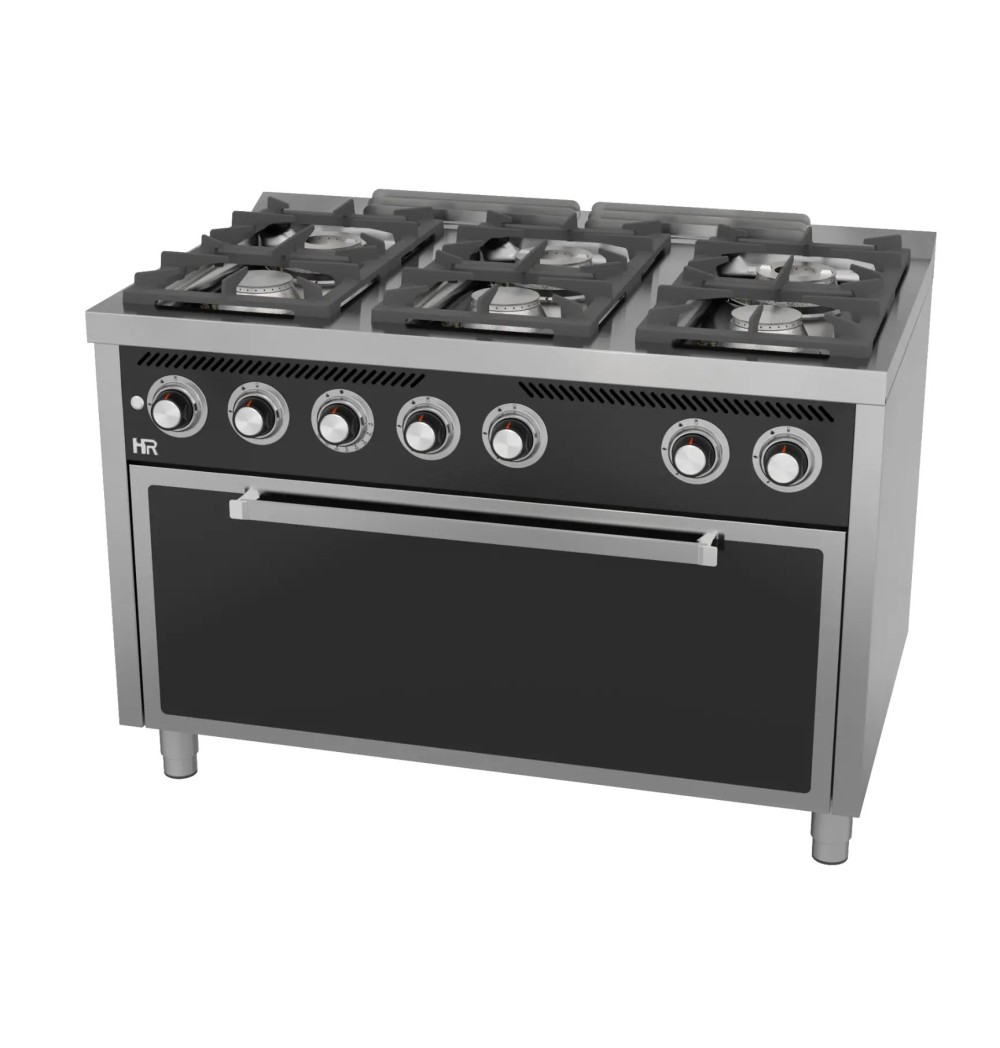 Cocina a Gas 6 Fuegos con Horno Maxi HR Fainca C6F750HM Serie 750