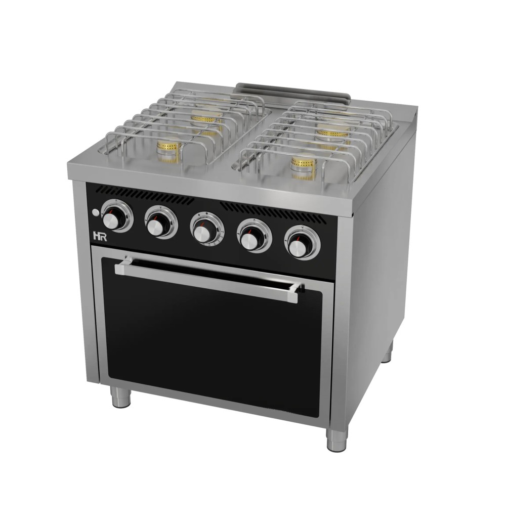 Cocina a Gas 4 Fuegos BASIC con Horno HR Fainca CB4F750H Serie 750