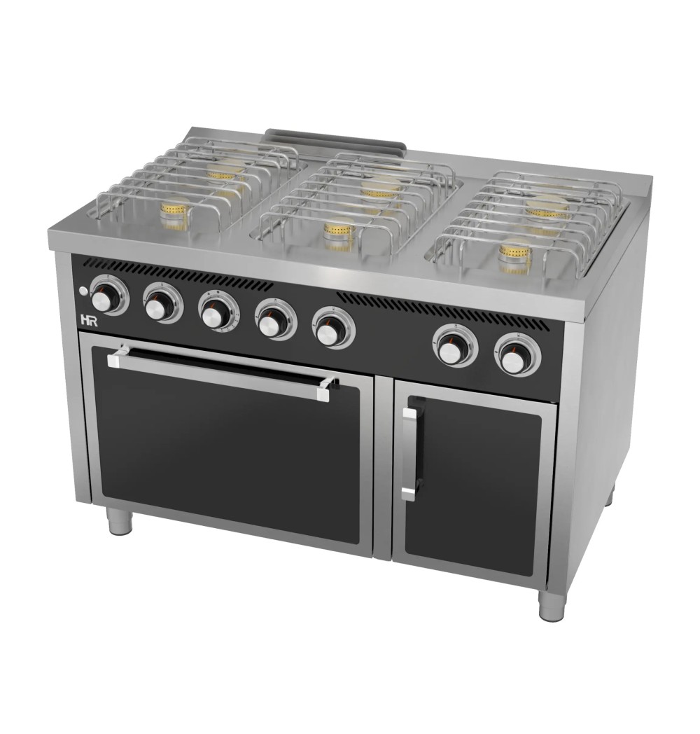 Cocina a Gas 6 Fuegos BASIC con Horno HR Fainca CB6F750H Serie 750