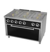 Cocina a Gas 6 Fuegos BASIC con Horno Maxi HR Fainca CB6F750HM Serie 750