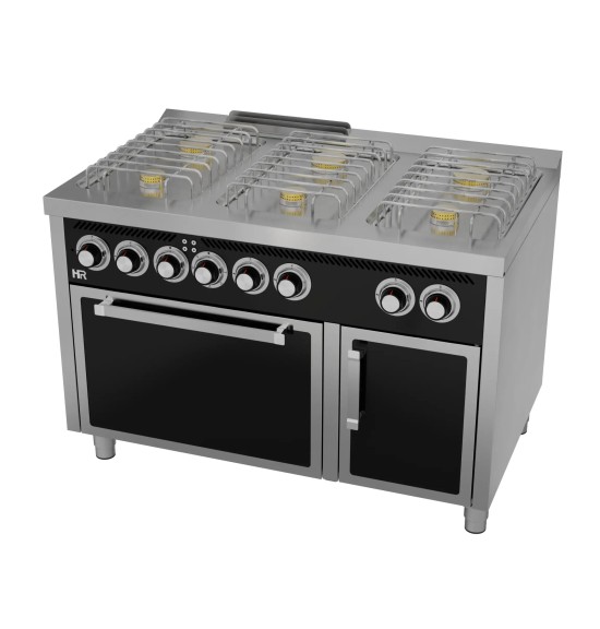 Cocina a Gas 6 Fuegos BASIC con Horno Eléctrico HR Fainca CB6F750HE Serie 750
