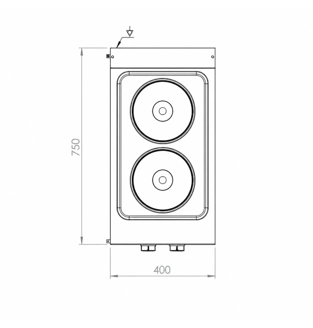 Cocina Eléctrica 2 Placas Redondas HR Fainca CE2P750S Serie 750