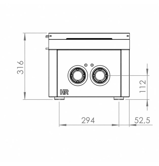 Cocina Eléctrica 2 Placas Redondas HR Fainca CE2P750S Serie 750