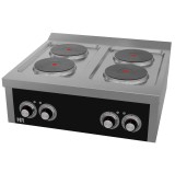 Cocina Eléctrica 4 Placas Redondas HR Fainca CE4P750S Serie 750