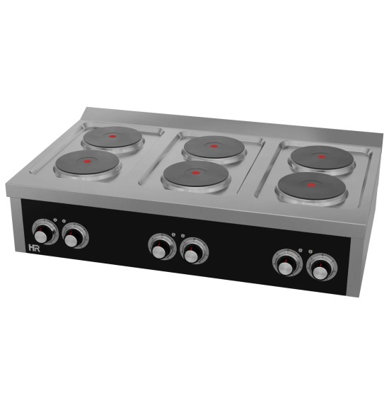 Cocina Eléctrica 6 Placas Redondas HR Fainca CE6P750S Serie 750