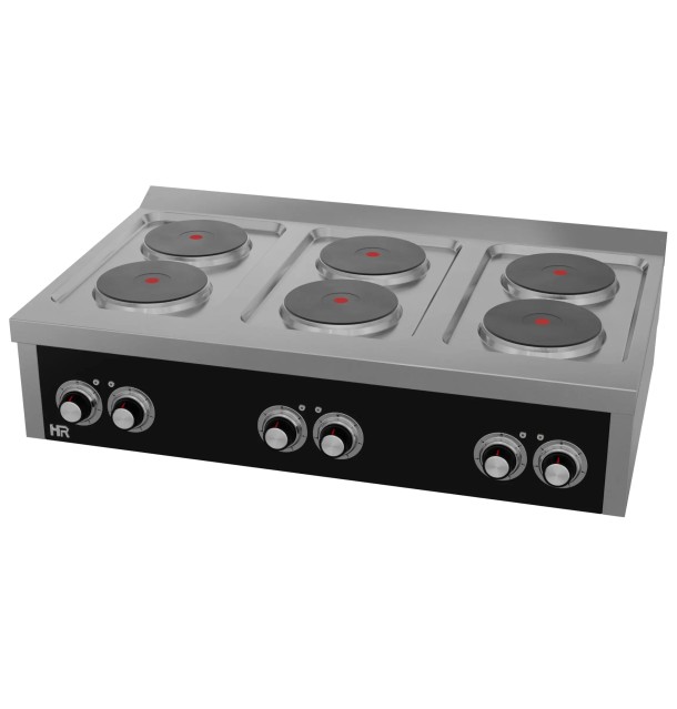 Cocina Eléctrica 6 Placas Redondas HR Fainca CE6P750S Serie 750