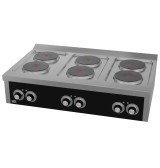 Cocina Eléctrica 6 Placas Redondas HR Fainca CE6P750S Serie 750