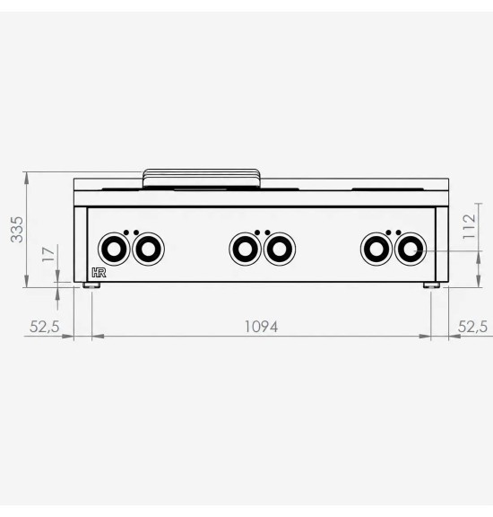 Cocina Eléctrica 6 Placas Redondas HR Fainca CE6P750S Serie 750