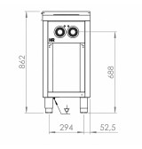 Cocina Eléctrica 2 Placas con Soporte HR Fainca CE2P750E Serie 750