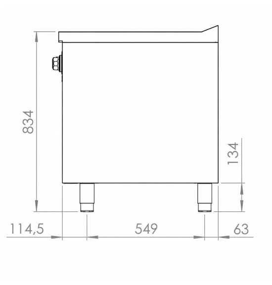 Cocina Eléctrica 4 Placas con Soporte HR Fainca CE4P750E Serie 750