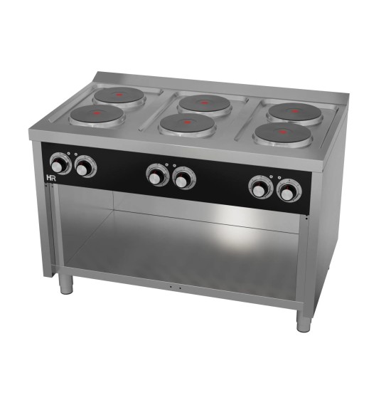 Cocina Eléctrica 6 Placas con Soporte HR Fainca CE6P750E Serie 750