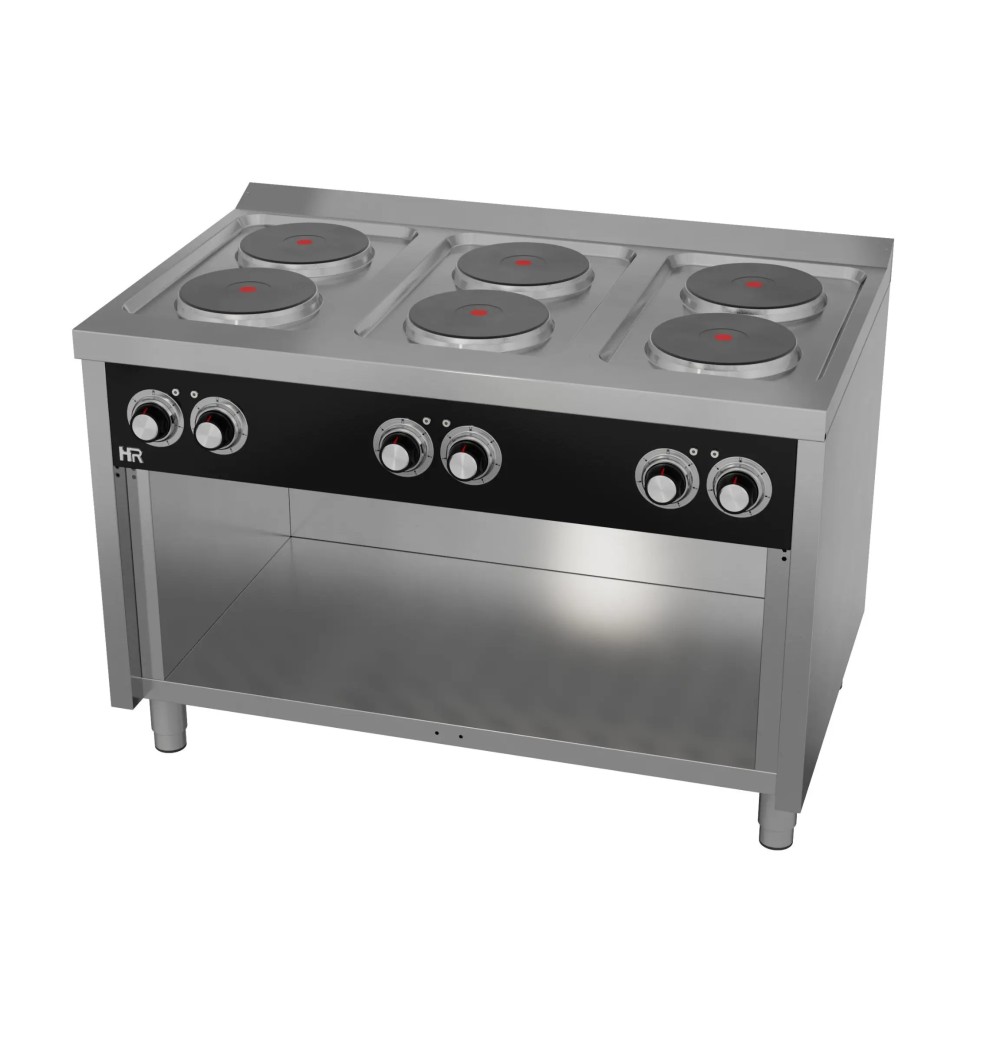 Cocina Eléctrica 6 Placas con Soporte HR Fainca CE6P750E Serie 750