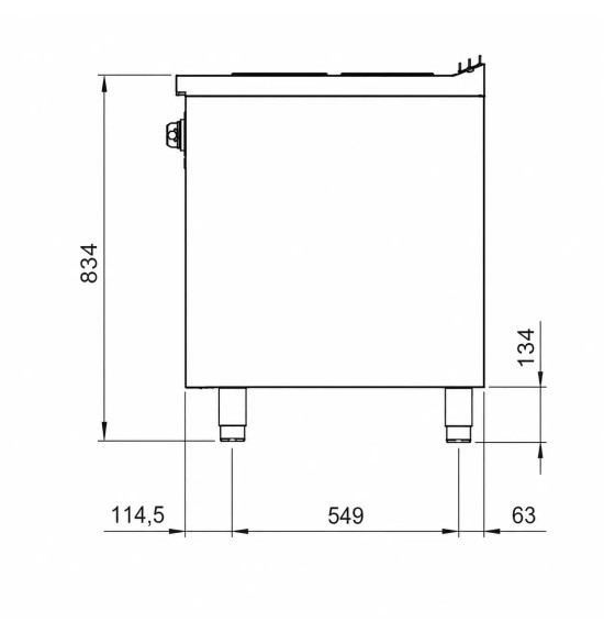 Cocina Eléctrica 6 Placas con Soporte HR Fainca CE6P750E Serie 750