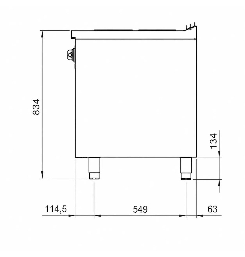 Cocina Eléctrica 6 Placas con Soporte HR Fainca CE6P750E Serie 750