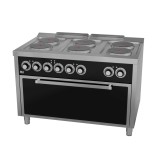 Cocina Eléctrica 6 Placas con Horno Maxi HR Fainca CE6P750HM