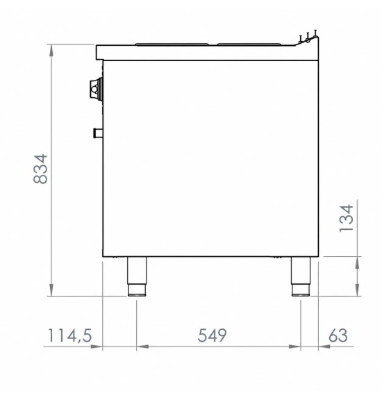 Cocina Eléctrica 6 Placas con Horno Maxi HR Fainca CE6P750HM