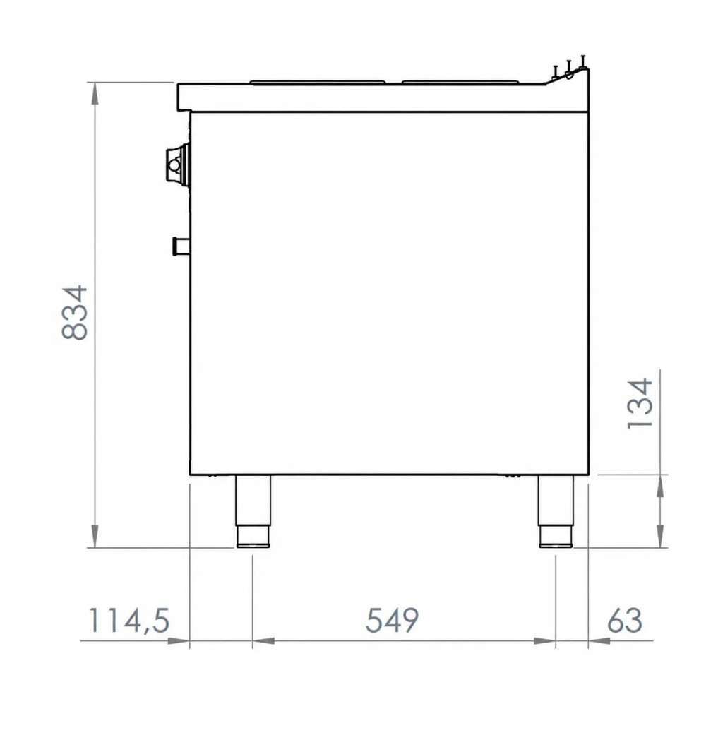 Cocina Eléctrica 6 Placas con Horno Maxi HR Fainca CE6P750HM