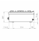 Cocina Mixta Gas HR Fainca PR2F7508S Serie 750