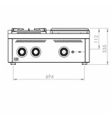 Cocina Mixta Gas HR Fainca PR2F7508S Serie 750