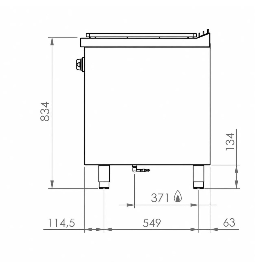 Placa Radiante Gas HR Fainca PR7504E Serie 750