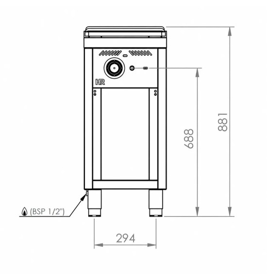 Placa Radiante Gas HR Fainca PR7504E Serie 750