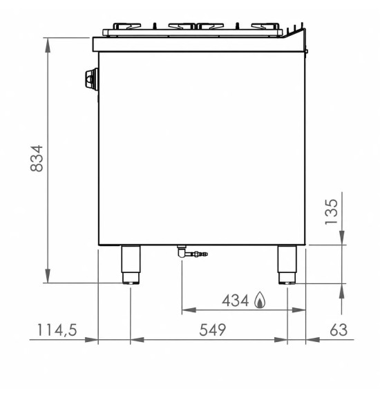 Cocina Mixta Gas HR Fainca PR2F7508E Serie 750