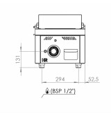 Fry Top Gas HR Fainca FT7504S Serie 750 Acero Rectificado