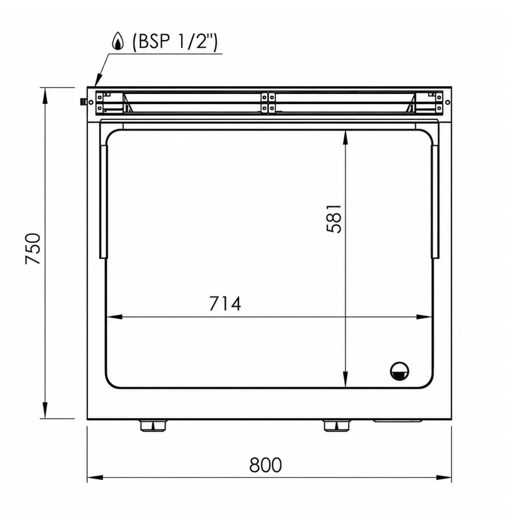 Fry Top Gas HR Fainca FT7508S Acero Rectificado Serie 750