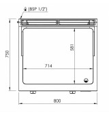 Fry Top Gas HR Fainca FT7508S Acero Rectificado Serie 750
