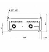 Fry Top Gas HR Fainca FT7508S Acero Rectificado Serie 750