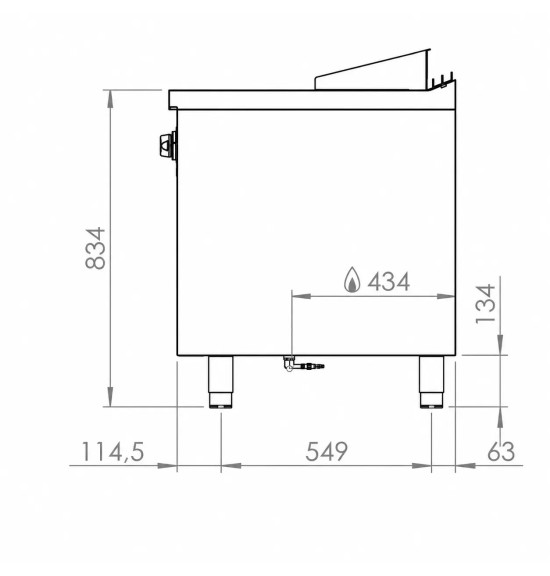 Fry Top Gas HR Fainca FT7504E con Mueble Serie 750