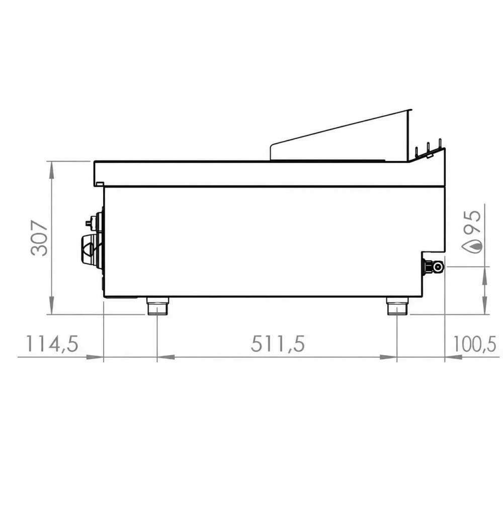 Fry Top Gas HR Fainca FT7504SCR Cromo Duro Serie 750
